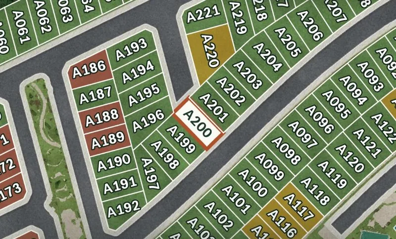 Plano de lotes de la Fase A
